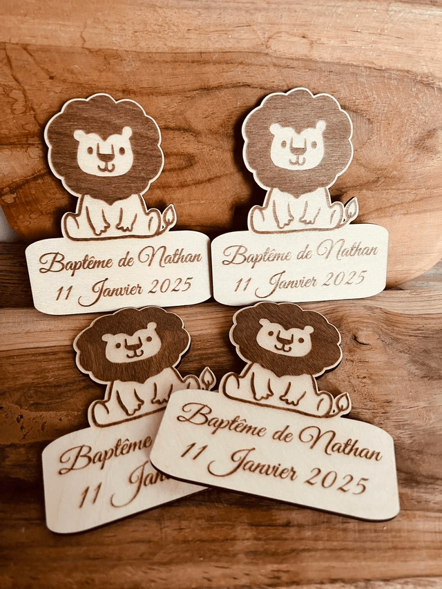 Faire-part baptême naissance anniversaire en bois