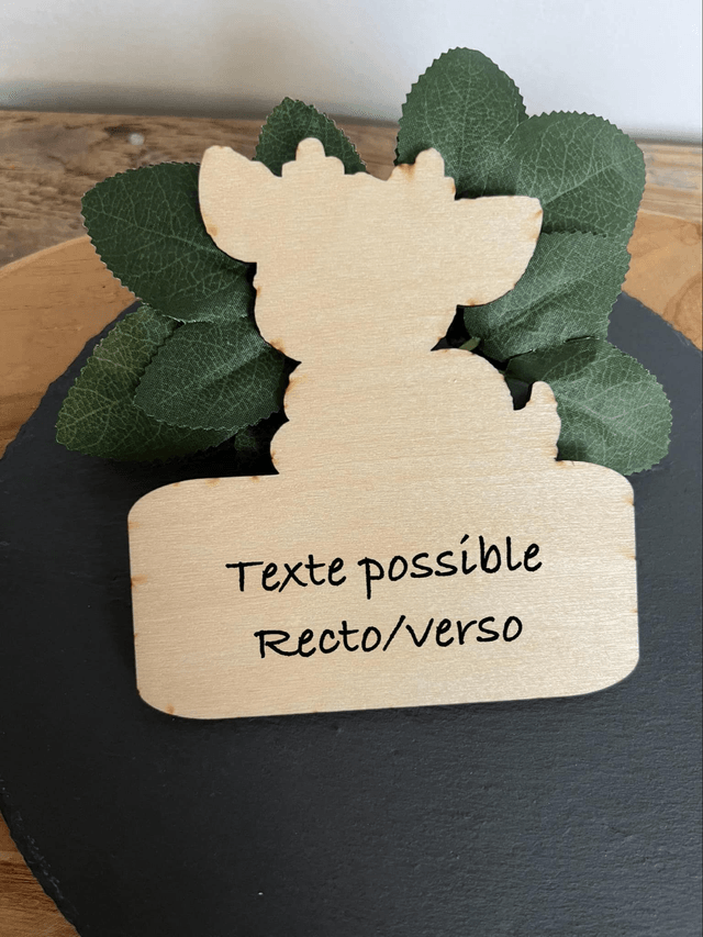 Faire-part Biche/Faon baptême naissance anniversaire en bois.