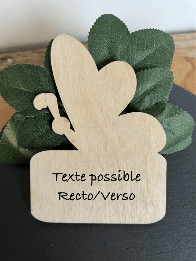 Faire-part Papillon baptême naissance anniversaire en bois.